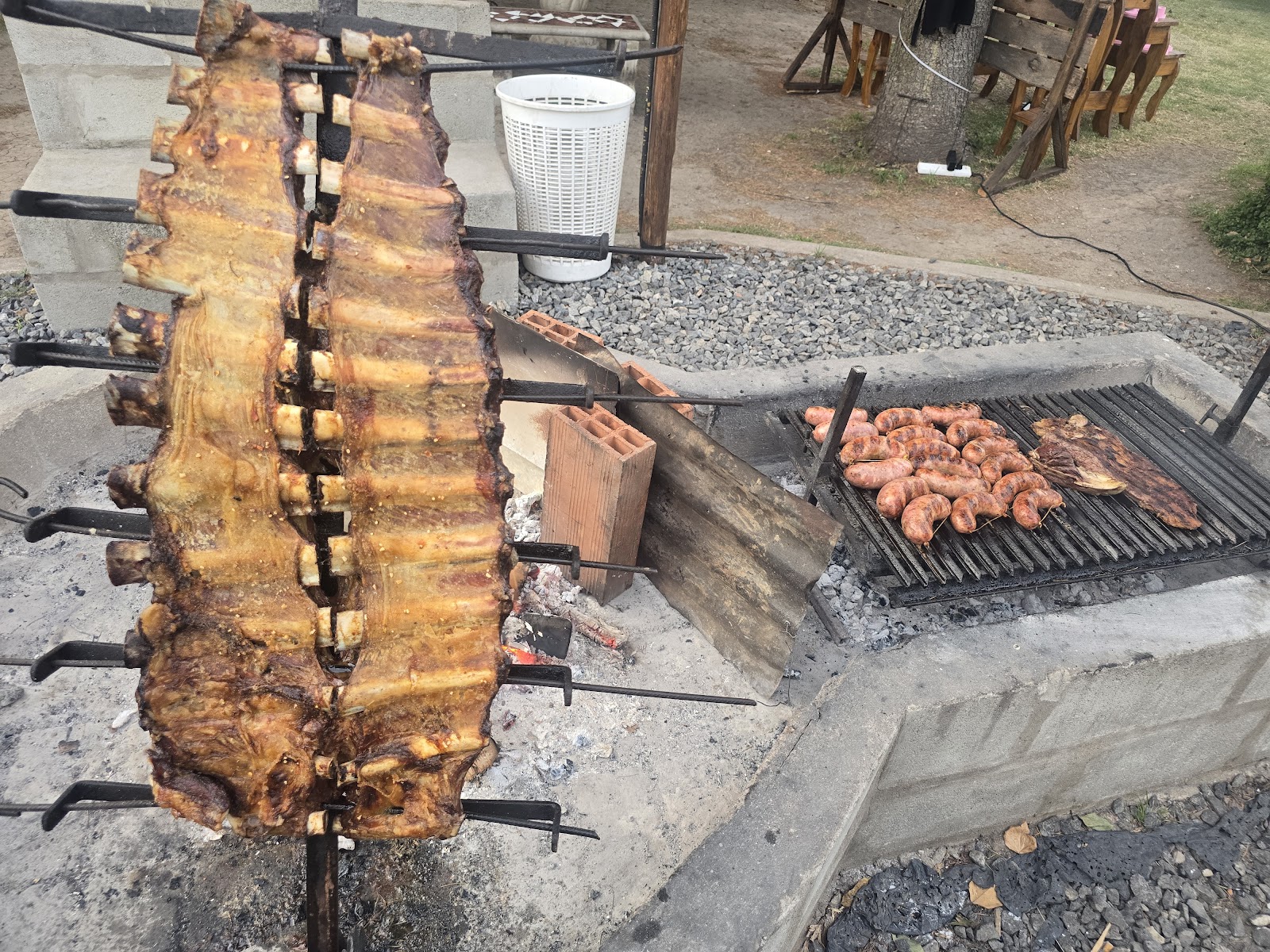 Asado en marcha